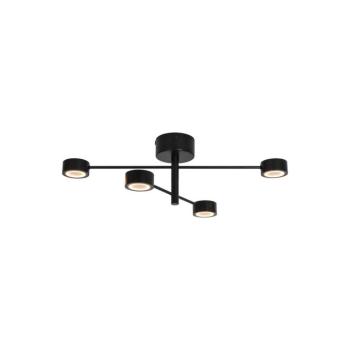 LED mennyezeti lámpa Clyde Flex, 4 lámpás, 2 merevítő, fekete kép