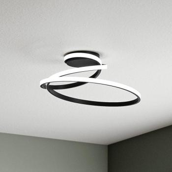 LED mennyezeti lámpa COASTER, fekete, hossza 50 cm, fém, CCT kép