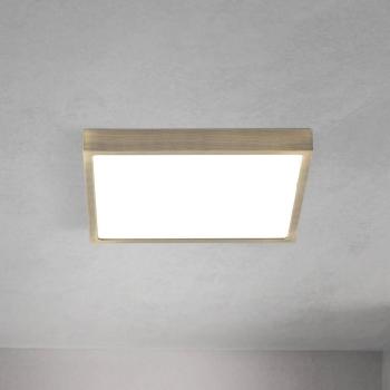 LED mennyezeti lámpa Disc, antik sárgaréz színű, hossza 24 cm, CCT kép