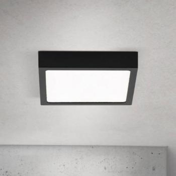 LED mennyezeti lámpa Disc, fekete Hosszúság 14 cm, CCT fém kép