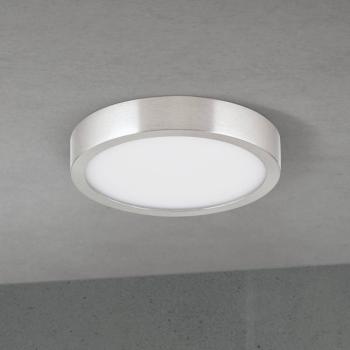 LED mennyezeti lámpa Disc, nikkel színű, szatén felület, Ø 14 cm, CCT kép