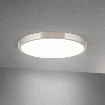 LED mennyezeti lámpa Disc, nikkel színű, szatén felület, Ø 28 cm, CCT kép