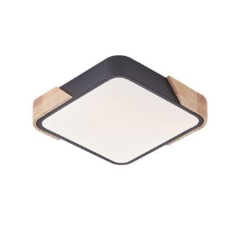 LED mennyezeti lámpa FINESSE S2-35 400x400xH50 35W 3xCCT (3000K/4000K/6500K) 2975lm matt fekete+fa 2027980 VITO kép