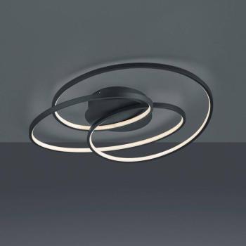 LED mennyezeti lámpa Gale, 60 cm, fekete matt kép