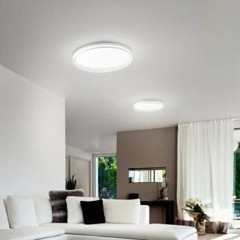 LED mennyezeti lámpa Isy, fehér, Ø 55 cm, fém, CCT, dimmelhető kép