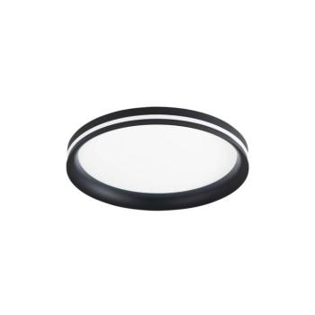 LED mennyezeti lámpa Isy, fekete, Ø 35 cm, fém, CCT, dimmelhető kép