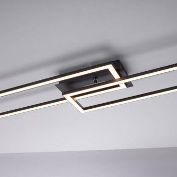 Iven LED mennyezeti világítás, dimmelhető fényerő, fekete, 101,6x19,8 cm kép