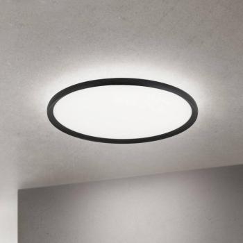 LED mennyezeti lámpa Kant, Ø 60 cm, fekete, CCT fém/műanyag kép