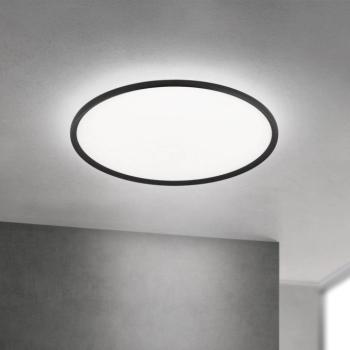 LED mennyezeti lámpa Kant, Ø 80 cm, fekete, CCT fém/műanyag kép