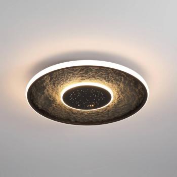 LED mennyezeti lámpa Lumadisc, csillaghatás, fekete, Ø 41 cm kép
