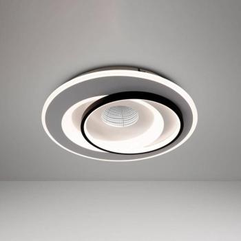 LED mennyezeti lámpa Malea. fehér/fekete, fém, Ø 49 cm, CCT kép