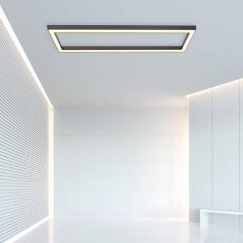 PURE Lines Square LED mennyezeti lámpa, 110 cm, grafit, CCT kép