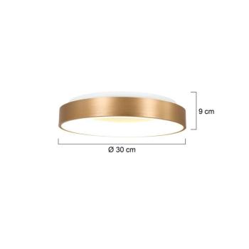 LED mennyezeti lámpa Ringlede 2,700 K Ø 30 cm arany kép