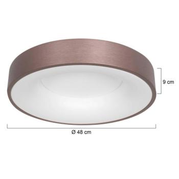 LED mennyezeti lámpa Ringlede, 2,700 K Ø 48 cm bronz kép