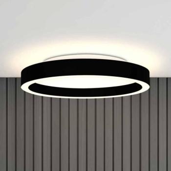LED mennyezeti lámpa Ringlux, fekete, Ø 30 cm, fém, 2700 K kép