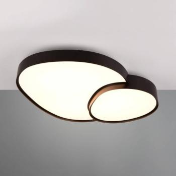 LED mennyezeti lámpa Rise, fekete, 77 x 63 cm, CCT, fényerőszabályzóval kép