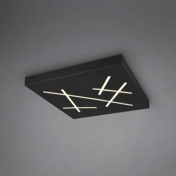 LED mennyezeti lámpa Snip, matt fekete, hossza 50 cm, fém, CCT kép
