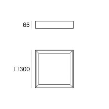 LED mennyezeti lámpa Tara Q, 30 x 30 cm, fekete, 3.000 K, alumínium kép