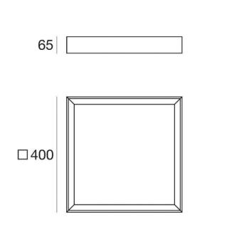 LED mennyezeti lámpa Tara Q, 40 x 40 cm, fekete, 3.000 K, alumínium kép