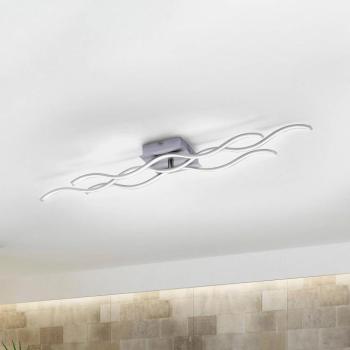 LED mennyezeti lámpa Wave 3,000K 97.5x16cm acél kép
