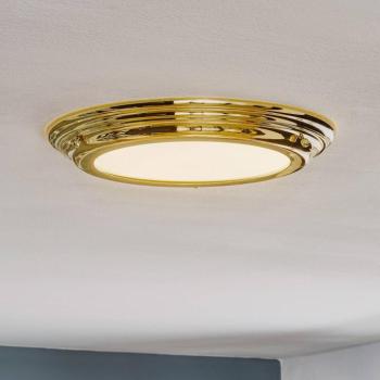 LED mennyezeti lámpa Welland IP44, sárg.ré. csisz. kép