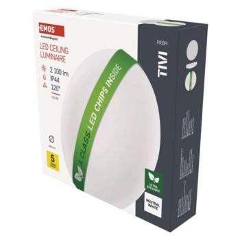 LED mennyezeti lámpatest TIVI, A CLASS, kerek, fehér 12,5W, IP44, Természetes fehér kép