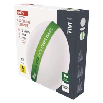 LED mennyezeti lámpatest TIVI, A CLASS, kerek, fehér 8,6W, IP44, Természetes fehér kép