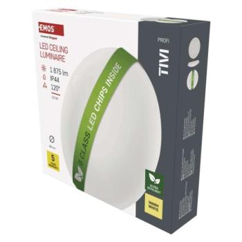 LED mennyezeti lámpatest TIVI, B CLASS, kerek, fehér 12,5W, IP44, Meleg fehér kép
