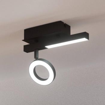 LED mennyezeti spot Cardillio 2 fekete egy gyűrűvel kép