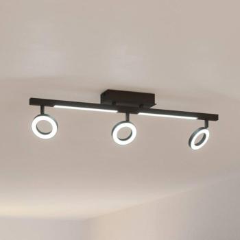 LED mennyezeti spot Cardillio 2 fekete három gyűrűvel kép