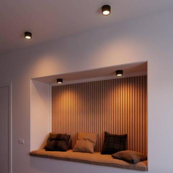 LED mennyezeti spot Landon Smart, fekete, magasság 8,2 cm kép