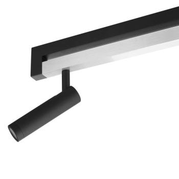 LED mennyezeti spotlámpa Pulse, fekete, 100 cm, fém kép