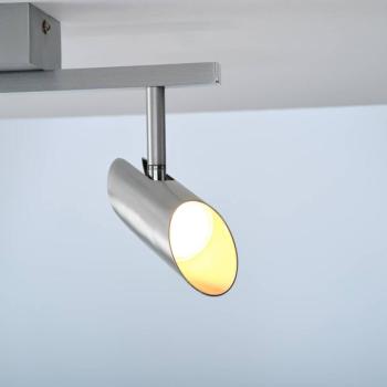 LED mennyezeti spotlámpa Risell, hossza 35 cm, alumínium színű kép