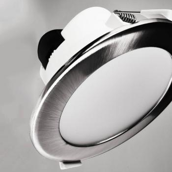 LED mennyezeti süllyesztett lámpa Acrux, Ø 15 cm, ezüst matt, CCT kép
