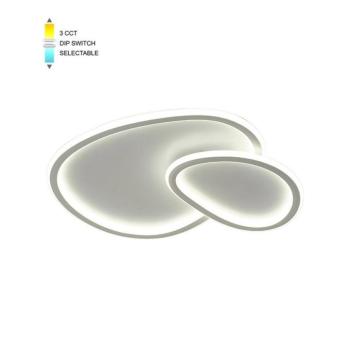 LED mennyezeti szabálytalan alakú lámpatest RING 64 480x400xH70 64W 3xCCT DIP kapcsolós fehér 2026280 VITO kép