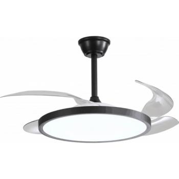 LED mennyezeti ventilátor 36w/3CCT fekete slim + távirányító, dimmelhető, 2880 lm, Optonica, 19105 kép