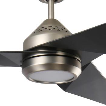 LED mennyezeti ventilátor Jade, fekete, csendes, Ø 152 cm, 60 W kép
