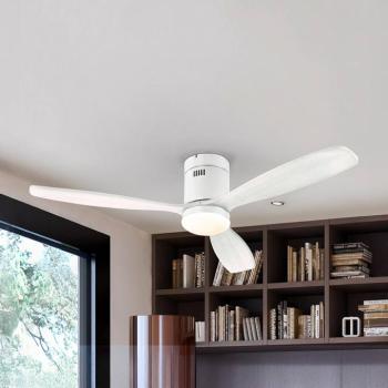 LED mennyezeti ventilátor Siroco, fehér, Ø 132 cm, csendes, CCT kép