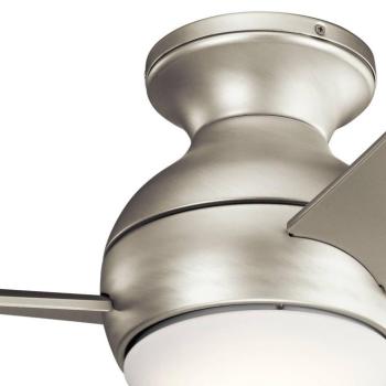 LED mennyezeti ventilátor Sola, IP23 nikkel kép