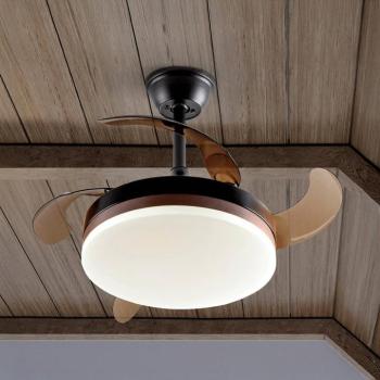 LED mennyezeti ventilátor Vento fekete/bronz/füstös Ø 90 cm csendes kép