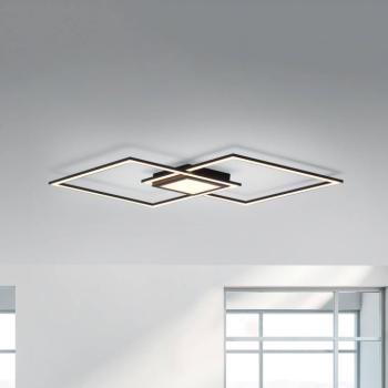 Asmin LED mennyezeti világítás, CCT, fekete, 106x37 cm kép