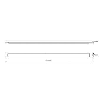 LED mennyezeti világítás Batten, hossz 120 cm, alumínium, fehér, 4000 K kép