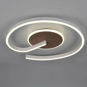 LED mennyezeti világítás Calle, kávé, Ø 50 cm, CCT, dimmelhető kép