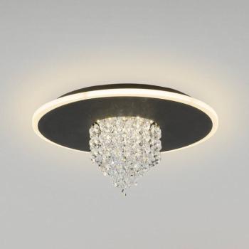 LED mennyezeti világítás Deluge, fekete, Ø 32 cm, fém/akril kép