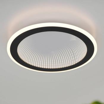 LED mennyezeti világítás Glace, fekete, CCT, dimmelhető, fém kép