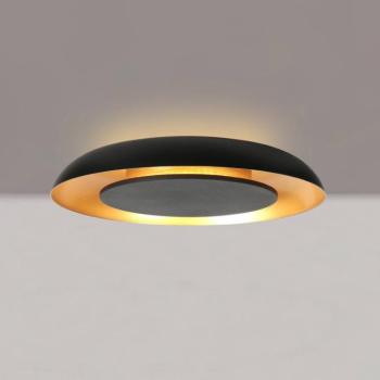 LED mennyezeti világítás Golden Veil, fekete/arany, dimmelhető, fém kép