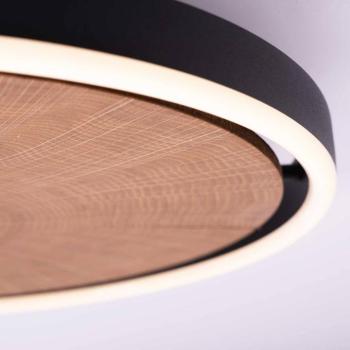 LED mennyezeti világítás Havana S, fa/fém, Ø 40 cm kép