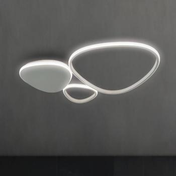 LED mennyezeti világítás Helix, ezüst színű, hosszúság 62 cm, fém kép