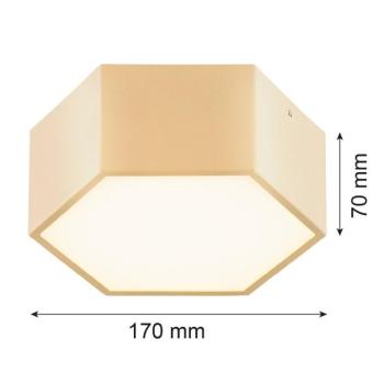 LED mennyezeti világítás Libre, arany színű, acél, 3000 K kép