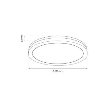 LED mennyezeti világítás Marlon, Ø 22 cm, fekete, műanyag, IP54 kép